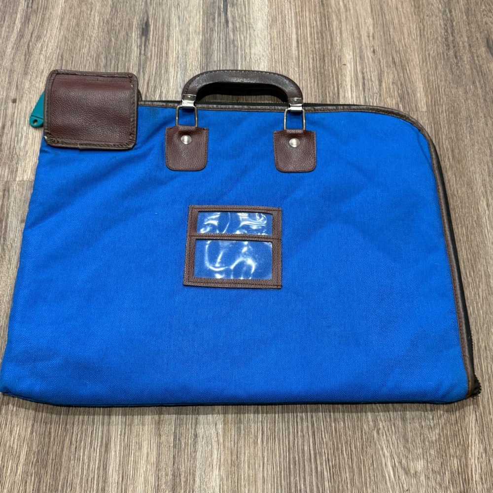 A. Rifkin Co. Security Briefcase Unisex OS Blue Good Arcolock-7 Canvas Bag